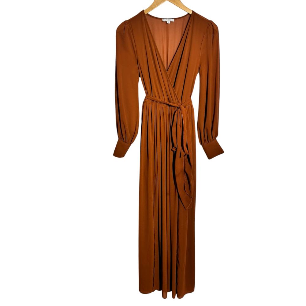 Baltic Born Celine Maxi Dress Women S Nutmeg Chiffon High Side Slits Formal Even